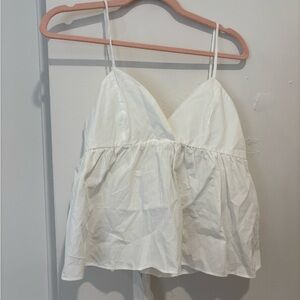 White Tie-Back tank